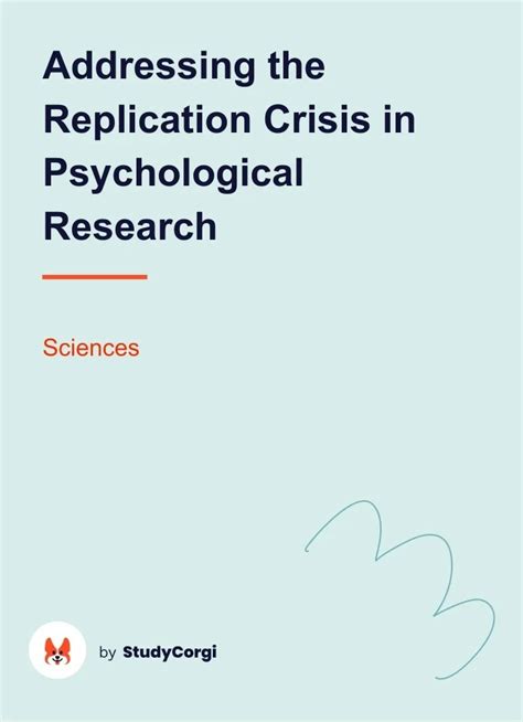 Addressing The Replication Crisis In Psychological Research Free