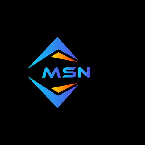 MSN abstract technology logo design on Black background. MSN creative ...