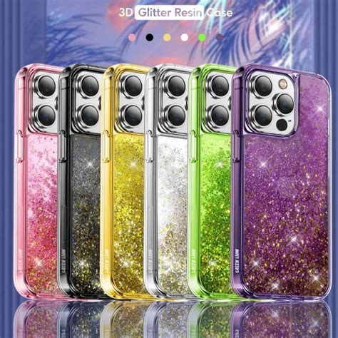 Buy Online Green Lion Glitter Resin Case Purple For Iphone 14 Pro Max