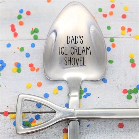 Dads Daddys Ice Cream Shovel Ice Cream Spoon Etsy