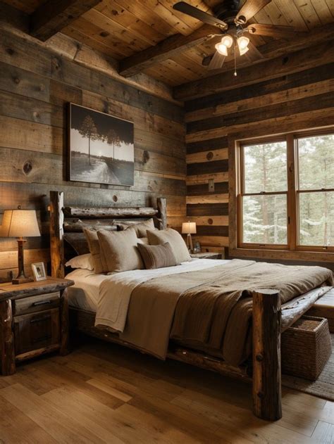 Cosy Cabin Chic: Rustic Bedroom Ideas with Natural Wood Elements