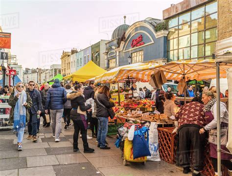 Portobello Road market, in Notting Hill, London, England, United Kingdom, Europe - Stock Photo ...