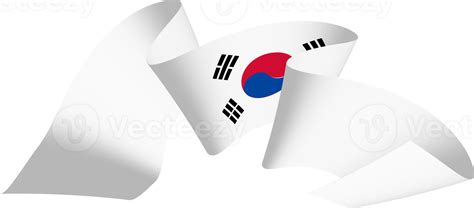 Korean flag ribbon independence day ornament 10259642 PNG