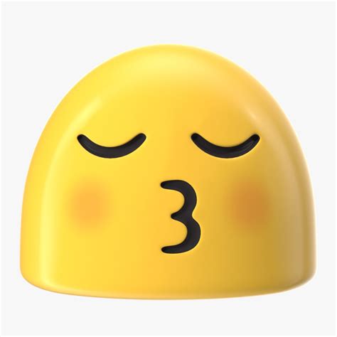 Kissing Face With Smiling Eyes Android Emoji 3D Model 11 3ds Blend