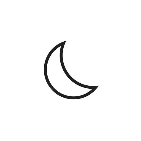 Nighttime Crescent Moon Line Art For Appswebsites Mobile Apps Sleep