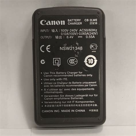 Genuine Original Canon Charger Cb Lwe Eos D D Rebel Xt Xti For