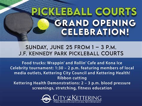 Pickleball Courts Grand Opening Celebration - Play Kettering