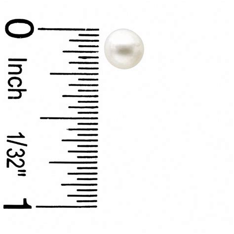 6mm Cultured Freshwater Pearl Stud Earrings in Sterling Silver ...