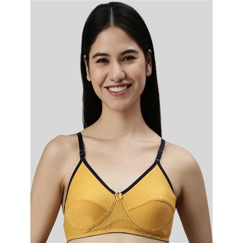 Kryptic Women Mustard Solid Cotton Full Coverage Non Padded Everyday Bra Buy Kryptic Women