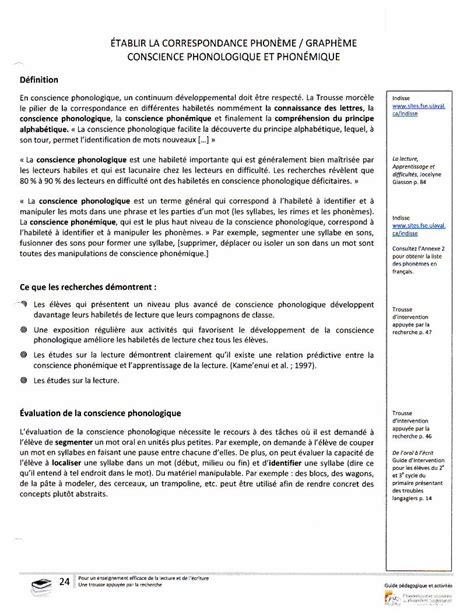 Pdf Tablir La Correspondance Phon Me Tablir La Correspondance