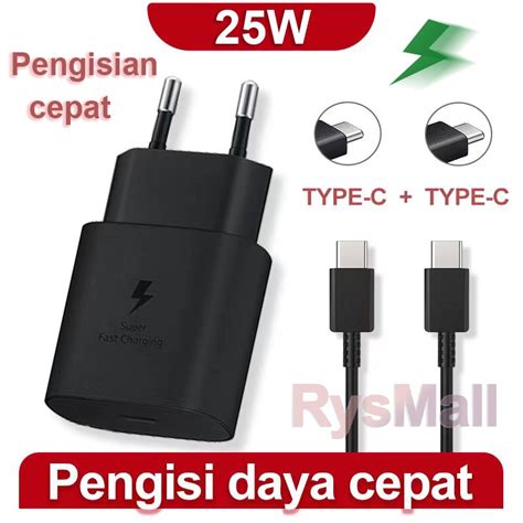 Jual Charger Samsung 25w 45w Carger Tipe C Ke Tipe C Original 100 Fast Charging Usb C To Usb C