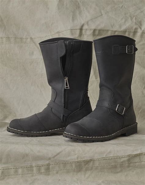 Bottes Belstaff Endurance Black Moto Vintage Cuir