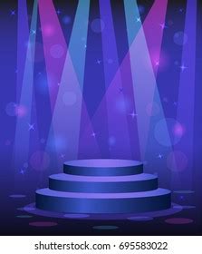 Stage Podium Disco Nightclub Dance Floor Stock Vector Royalty Free