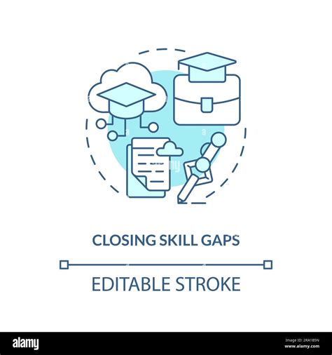 Closing Skill Gaps Gradient Concept Editable Icon Stock Vector Image And Art Alamy