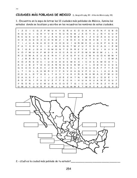 Mexico Geography Worksheet Pdf