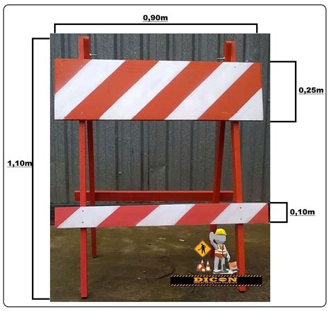 Cavalete Padrão Cet Medidas Cavalete Balizador Sinalização