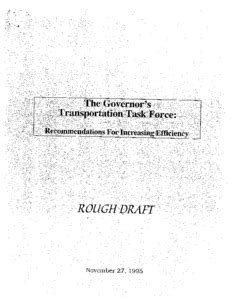 The Governor S Transportation Task Force Recommendations For