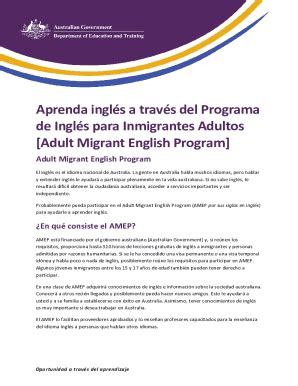 Fillable Online Aprenda Ingls A Travs Del Programa De Ingls Para