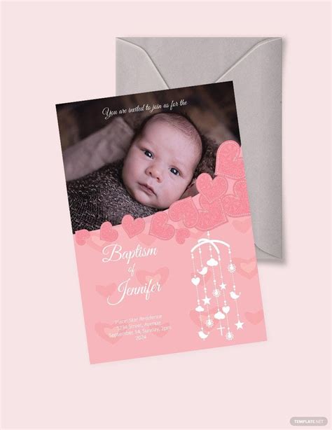 Editable Baptism Invitation Templates in PSD to Download