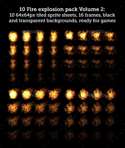 Realistic Fire Sprite Sheet