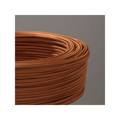 Cable Textile Plat Bronze X Mm