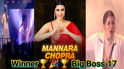 Big Boss 17 Winner Mannara Chopra Big Boss 17 Finally Munawar