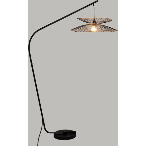 Lampada Da Terra Ad Arco In Metallo Nero Alara H177cm Atmosphera