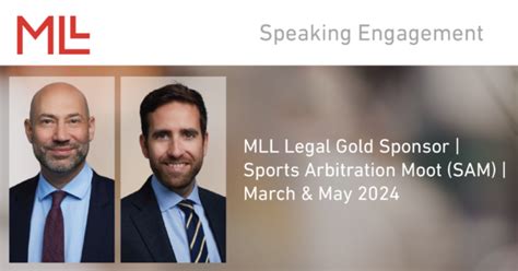 MLL Legal Gold Sponsor Sports Arbitration Moot SAM March May