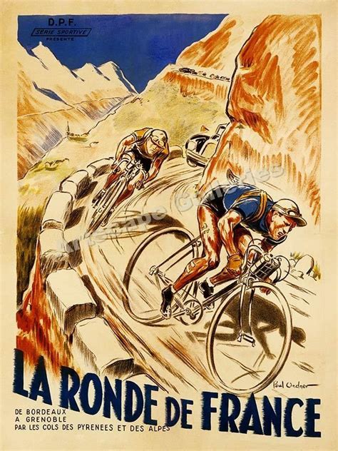 1928 La Ronde De France Tour De France Vintage Style Bicycle Poster