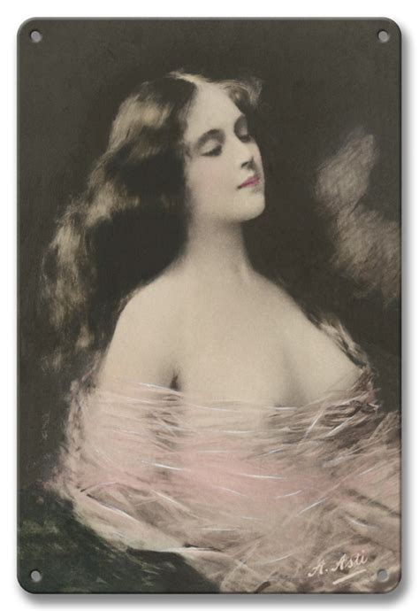 Buy Beautiful Long Haired Nude Classic Vintage Hand Colored Erotic