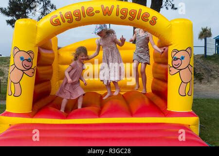 girl, bouncy castle, girls, bouncy castles Stock Photo - Alamy