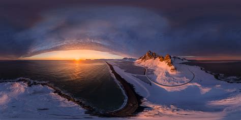 Eystrahorn Winter Sunset Olihar