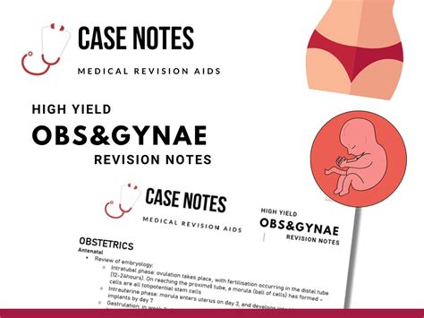 Obs And Gynae Revision Notes Case Notes Medical Revision Aids Obstetrics And Gynaecology High