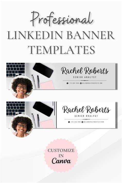 Professional Linkedin Banners Customizable In Canva Etsy In