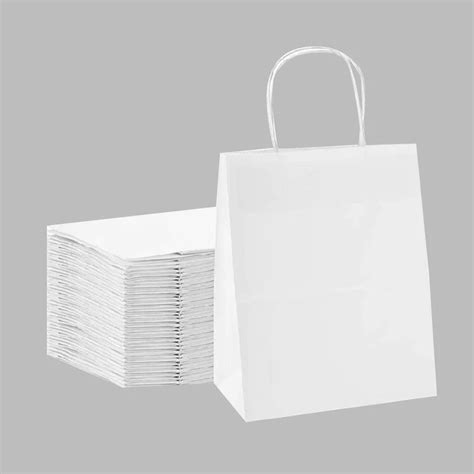 Rectangular Plain White Paper Carry Bag For Shopping Capacity Kg At