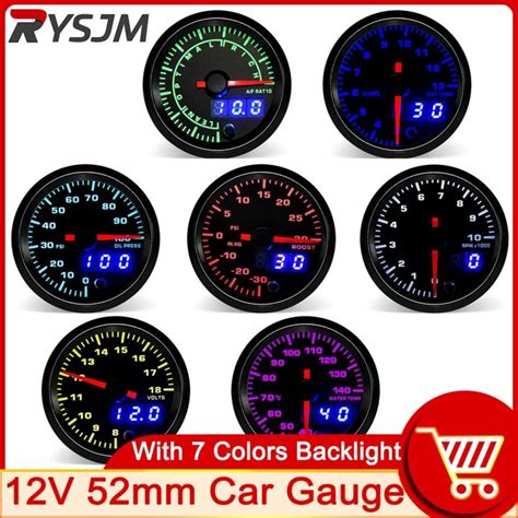 Hd Mm Colors Tachometer High Speed Car Boost Water Temp Oil Temp