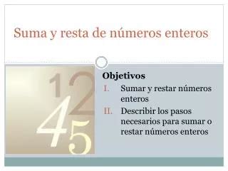 PPT Suma y resta de número enteros PowerPoint Presentation free