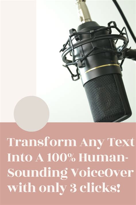 Transform Any Text Into A 100 Human Sounding VoiceOver With Only 3