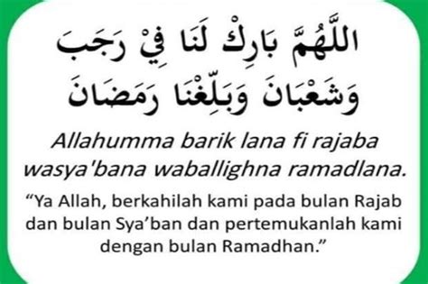 Doa Dan Dzikir Bulan Rajab Lengkap Arab Dan Latinnya