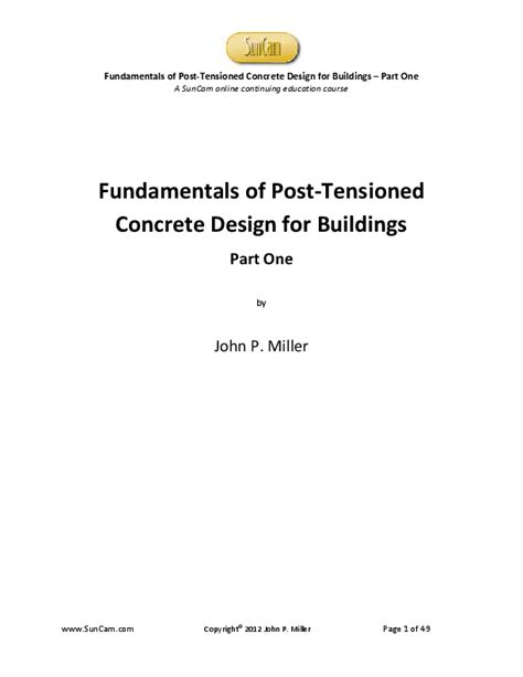 (PDF) Fundamentals of Post-Tensioned Concrete Design for Buildings ...