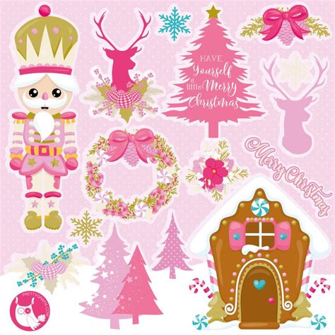 Pink Christmas Clipart Christmas Art Christmas Tree Clipart Pink Christmas Tree