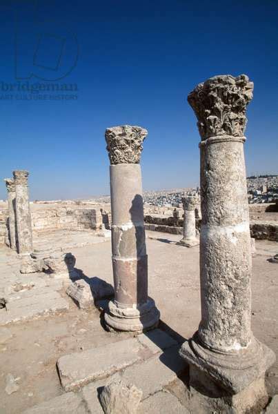 Image Of Ruins Of Byzantine Church Citadel Hill Amman Jordan