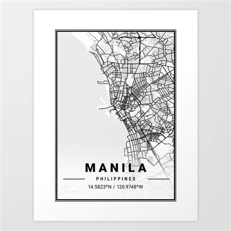 Manila - City Map Art Print by World Explorer | Society6