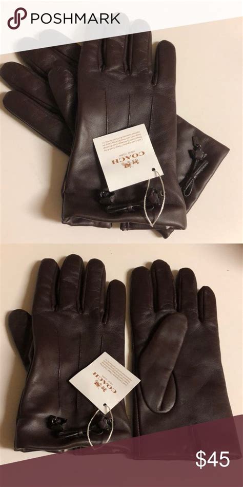 Coach leather gloves | Leather gloves, Coach leather, Coach accessories