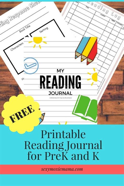 Free Reading Journal Printable For Prek And Kindergarten Readers Click