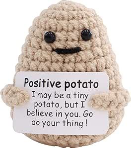 Amazon BELCOSD Cute Positive Potato 3 Inch Funny Mini Crochet