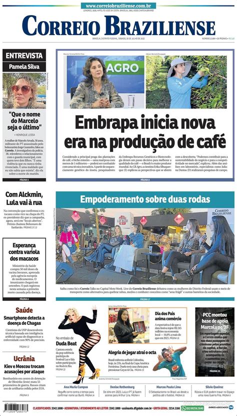 Capa Correio Braziliense Edição Quarta 6 de Abril de 2022