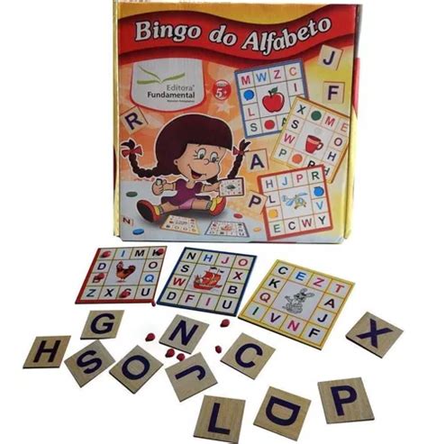 Bingo Do Alfabeto Pedagógico Em Madeira Frete grátis