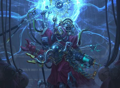 Belisarius Cawl Mtg Art From Warhammer Set By Lie Setiawan Art