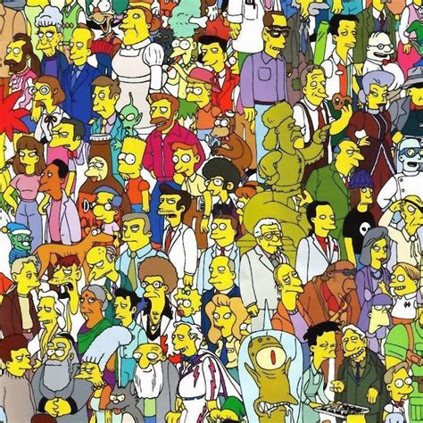 Simpsons All Characters Pattern